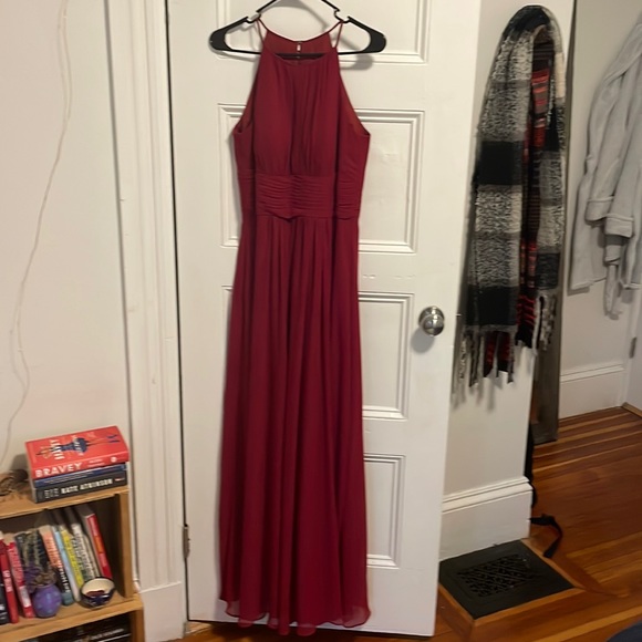 Azazie Bridesmaid red dress - Picture 1 of 4